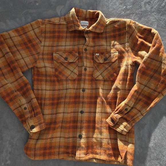 Quicksilver Flannel Orange Men's Size Medium Y2K 90's Skate - Picture 1 of 5